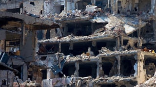 Ina chasa destruida en Siria. 