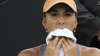 Belina Bencic durant ina pausa. 