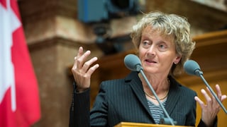 La Svizra stoppia far in passa enavant, uschia la Cussegliera federala Eveline Widmer-Schlumpf.