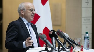 Purtret dad Ueli Maurer durant la conferenza da pressa. 