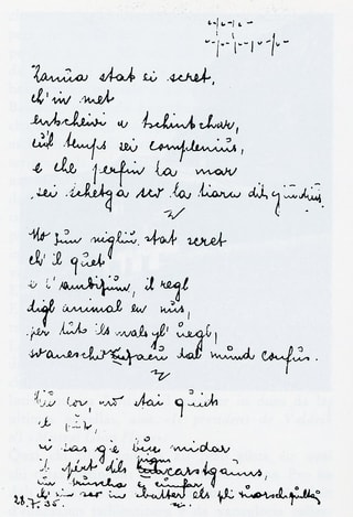 Facsimilie d'ina poesia betg publichada Facsimilie d'ina poesia betg publichada