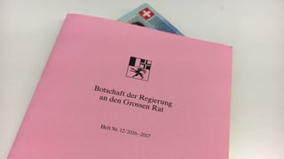 Il maletg mussa la missiva da la regenza per la debatta en il Cussegl grond.