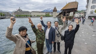 Turists chinais a Lucerna.