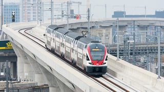 In tren durant il viadi extraordinari sin la 2. part da la «lingia diametrala».