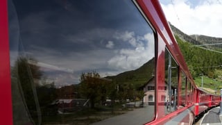 In tren.