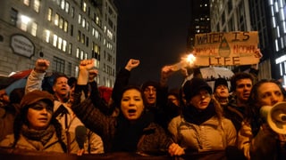 Demonstrants a New York. Demonstrants a New York.