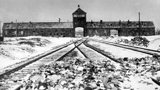 L'entrada dal camp da concentraziun Auschwitz II.