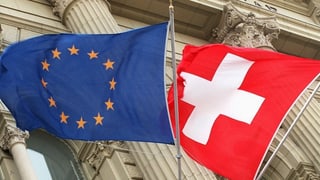 Las bandieras da l'Uniun europeica e da la Svizra