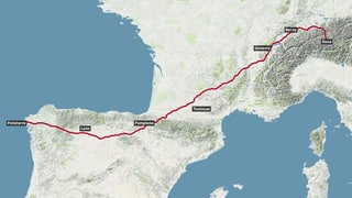 La ruta da Claudio Föhn. La ruta da Claudio Föhn.