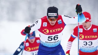 Dario Cologna durant cursa.