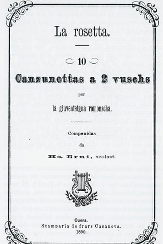 La rosetta - Frontispizi da l'emprima ediziun 1890