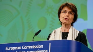 La cumissaria da l'UE Marianne Thyssen.