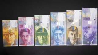 Purtret da las bancnotas da l'ultima seria. 
