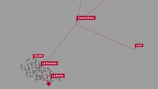 Grafica dal vitg da Falera cun nudà las colliaziuns. Grafica dal vitg da Falera cun nudà las colliaziuns.