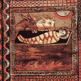 Il Salvader en parsepen (pictura da palantschieu sura en la Baselgia Son Martin a Ziràn). Il Salvader en parsepen (pictura da palantschieu sura en la Baselgia Son Martin a Ziràn).