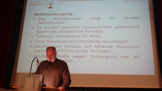 Il president communal da Surses Leo Thomann ha survegnì bleras reclamaziuns pertutgant la nova lescha da rument. Il president communal da Surses Leo Thomann ha survegnì bleras reclamaziuns pertutgant la nova lescha da rument.