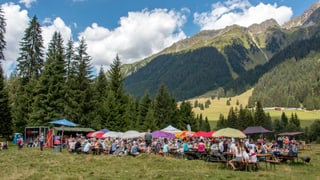 Gia baud eran tut las maisas occupadas a la festa d'Alp Falla.