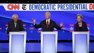 Ils trais favurits, Sanders, Biden e Warren. 