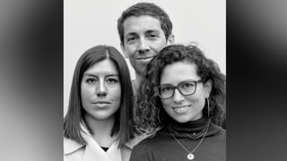 Las schurnalistas ed il schurnalist da l'onn 2021: Sylvia Revello, Boris Busslinger, Célia Héron.