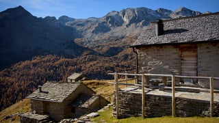 Alp Uerbell en la Val Malvaglia chantun Tessin.