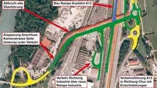 carta geografica cun indicaziuns davart vias lubidas e serradas