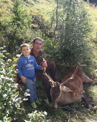 Tschierv sajettà ils 12 da settember da Daniel Franziscus en il territori da Guarda.