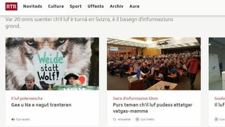 Screenshot da rtr.ch.