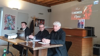 Ils responsabels da l'Opera Viva - Da san.: Claudio Pfister (president), Roman Benker (manader da project) e Gion Gieri Tuor (directur artistic). Ils responsabels da l'Opera Viva - Da san.: Claudio Pfister (president), Roman Benker (manader da project) e Gion Gieri Tuor (directur artistic).