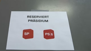 In placat che inditgescha ch'igl è reservà per il presidi da la PS.
