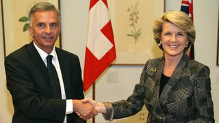 Il minister da l'exteriur Didier Burkhalter e sia collega d'uffizi austraiana, Julie Bishop.