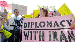 Demonstraziun per la diplomazia cun l'Iran. 