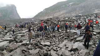Gidanters tschertgan survivents suenter la bova en il sidvest da la China. Ins vesa ina surfatscha gronda cuvrida da crappa.