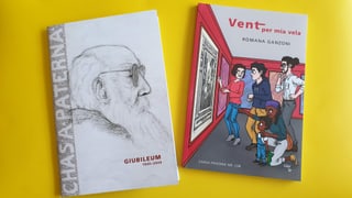 Il cudeschet da giubileum, alv e cun la siluetta d'in um vegl cun barba - e l'ediziun la pli actuala sin funz mellen.