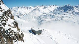 La staziun da muntogna al Schneehüenerstock La staziun da muntogna al Schneehüenerstock