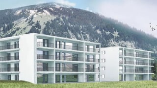 Visualisaziun dals dus blocs cun chasas per seniors.