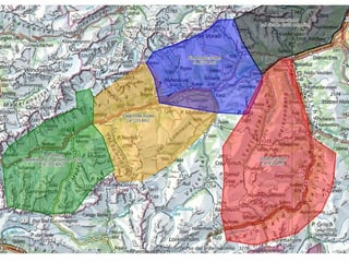 Purtret da la charta grischuna cun nudà cun colur ils territoris. Els sa chattan en Surselva fin giu tar il Calanda ed en Grischun central. Purtret da la charta grischuna cun nudà cun colur ils territoris. Els sa chattan en Surselva fin giu tar il Calanda ed en Grischun central.