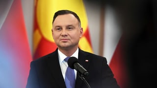 Purtret dal president polonais. El ha chavels stgirs, ina fatscha radunda e prota in vestgì cun cravatta. Purtret dal president polonais. El ha chavels stgirs, ina fatscha radunda e prota in vestgì cun cravatta.