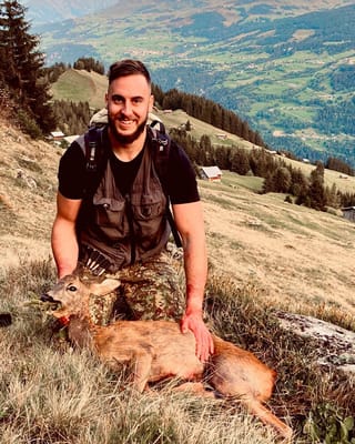 Chaura chavriel che Flavian Bearth ha sajettà ils 22.09. Sur Seivs, Alp da Schlans.