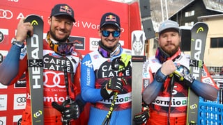 Aksel Lund Svindal, Dominik Paris e Kjetil Jansrud.