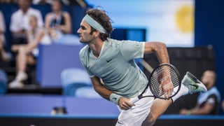 Purtret da Roger Federer en acziun. 