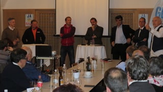 La delegaziun dal comité "Gea candidatura Olimpia 2026" a Mustér.