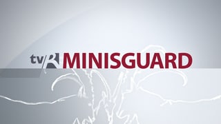 Logo dal Minisguard cun si dus capricorns designads. Logo dal Minisguard cun si dus capricorns designads.