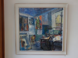 La pictura cun il titel en il atelier.