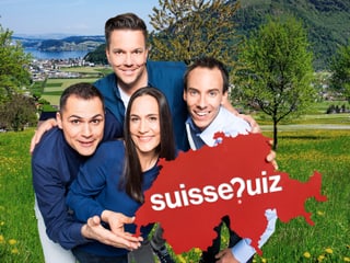 Davide Gagliardi (Rete Uno), Sven Epiney (SRF 1), Ladina Scheena (RTR) e Stéphane Gabioud (RTS-la première)