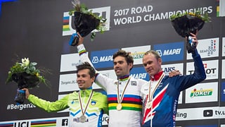 Tom Dumoulin, Primoz Roglic e Chris Froome Tom Dumoulin, Primoz Roglic e Chris Froome