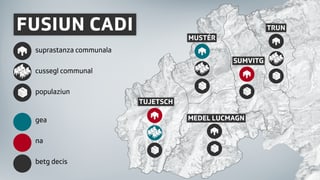 La suprastanza da Sumvitg di na ad ina eventuala fusiun da la Surselva.