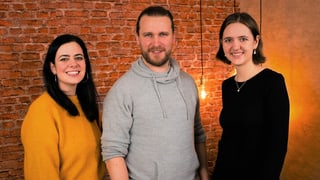 Romina Monferrini, Simon Brechbühler e Jana Hitz - il team da moderaziun da URBN.K. Romina Monferrini, Simon Brechbühler e Jana Hitz - il team da moderaziun da URBN.K.
