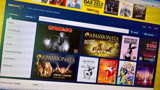 Sin la pagina d'internet da Ticketcorner chattan ins numerusas occurenzas.