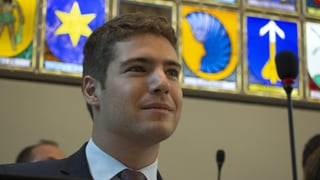 Purtret da Tino Schneider en il cussegl grond. 