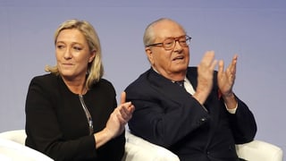Marine e Jean-Marie Le Pen, figlia e bab, sesan en sutgas